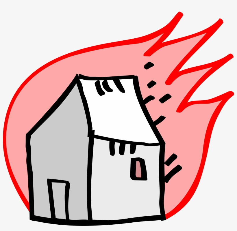 Solea's Burning House Graphic Royalty Free Stock - Burning House Clipart, transparent png download