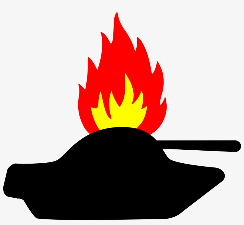 This Free Clipart Png Design Of Burning Tank, transparent png download