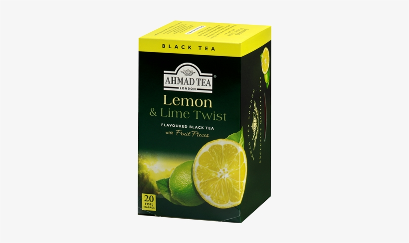 20 Foil Teabags - Ahmad Tea Lemon And Lime Twist, transparent png download