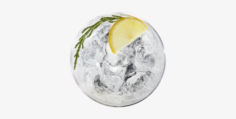 Gin And Tonic In A Glass With Lemon Slice And Samphire - Gin An Tonic Png, transparent png download