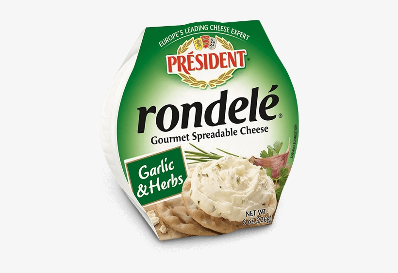8 Oz - Rondele Garlic And Herb Cheese Spread, transparent png download