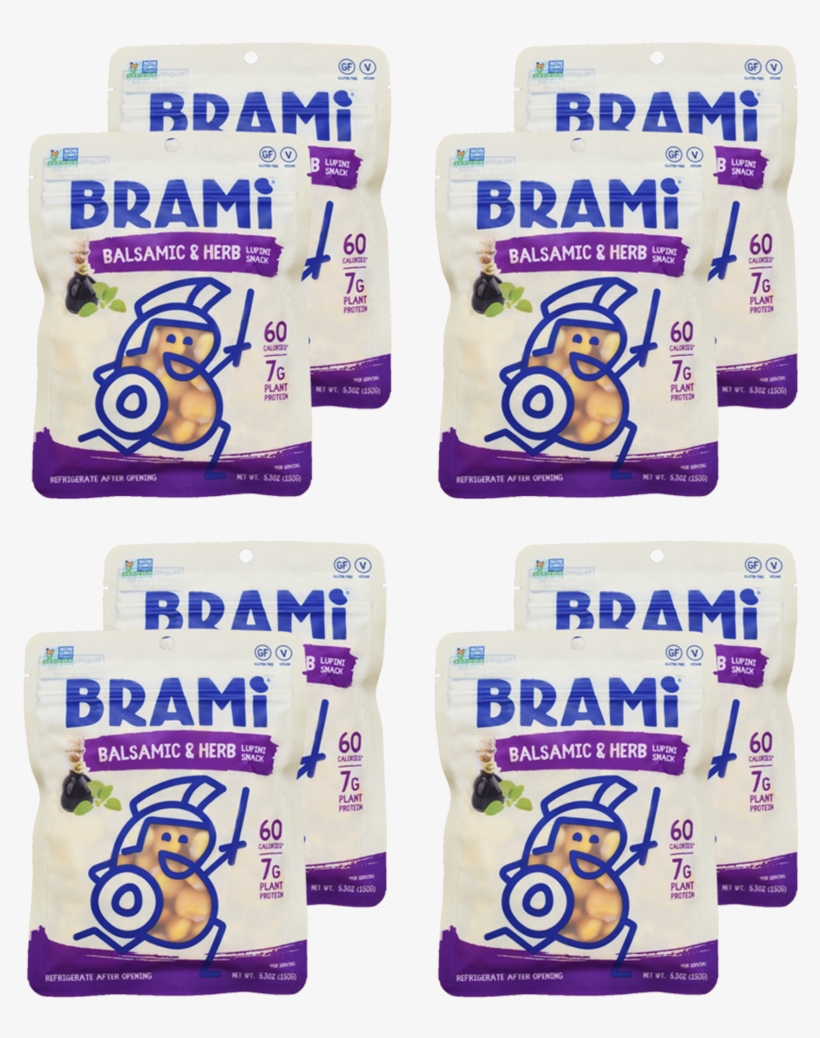 Balsamic & Herb, - Brami - Snacking Lupini Beans Chili Lime - 5.3 Oz., transparent png download