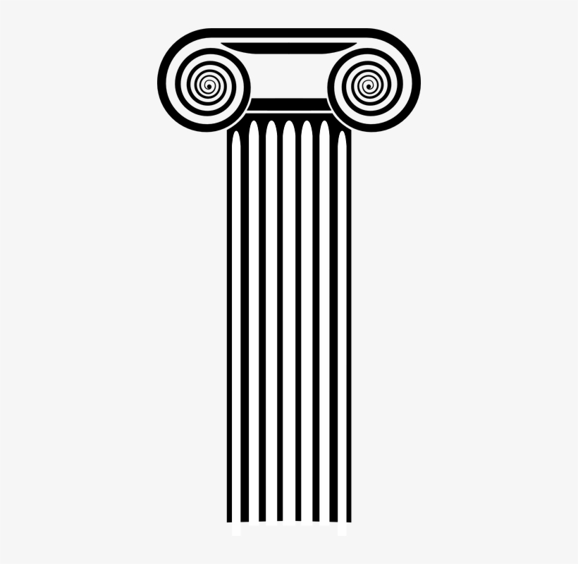 Columns Clipart Black And White - Column Clip Art, transparent png download