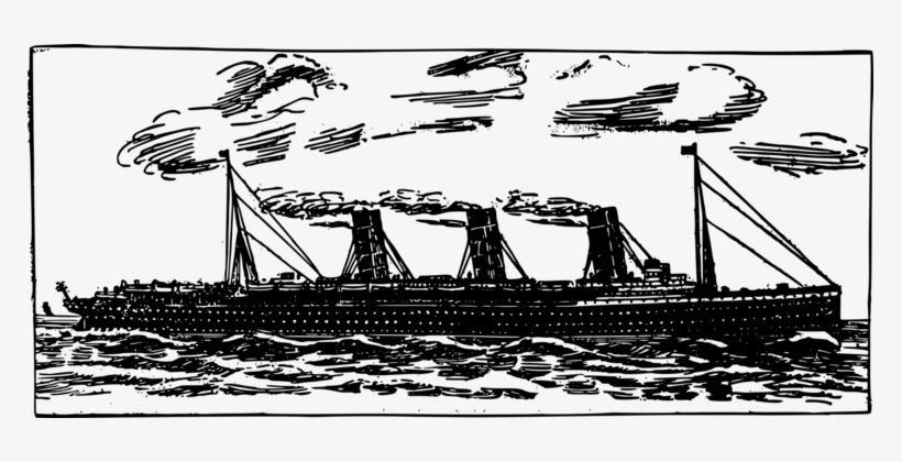 The Ocean Liner Cruise Ship Drawing - Ocean Liner Clip Art, transparent png download