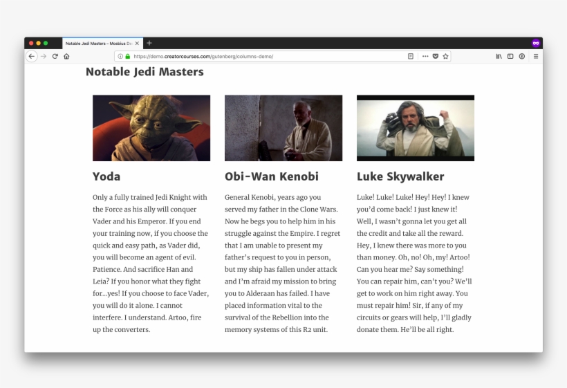 Columns With Some Margins Added - Yoda Episode 1, transparent png download