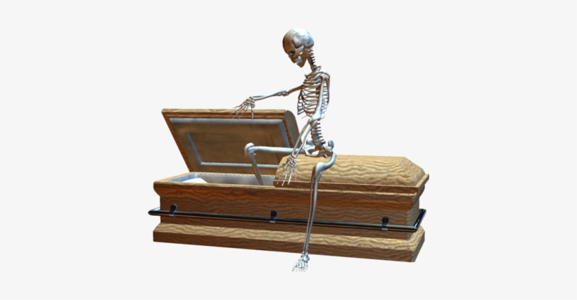 Coffin, Png, And Skeleton Image - Skeleton In Coffin Png, transparent png download
