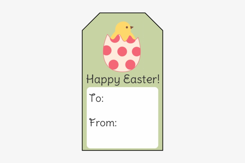 Happy Easter Chick Gift Tag - Gift, transparent png download