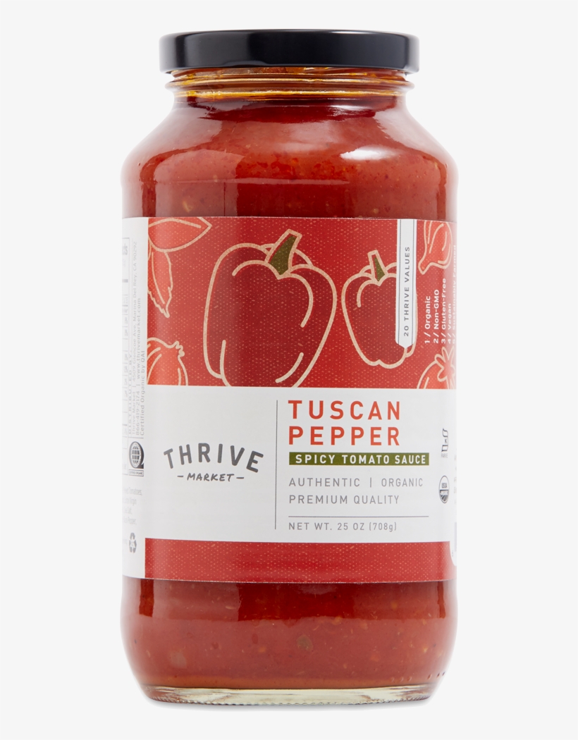 Organic Tuscan Pepper Pasta Sauce - Tomato Sauce, transparent png download