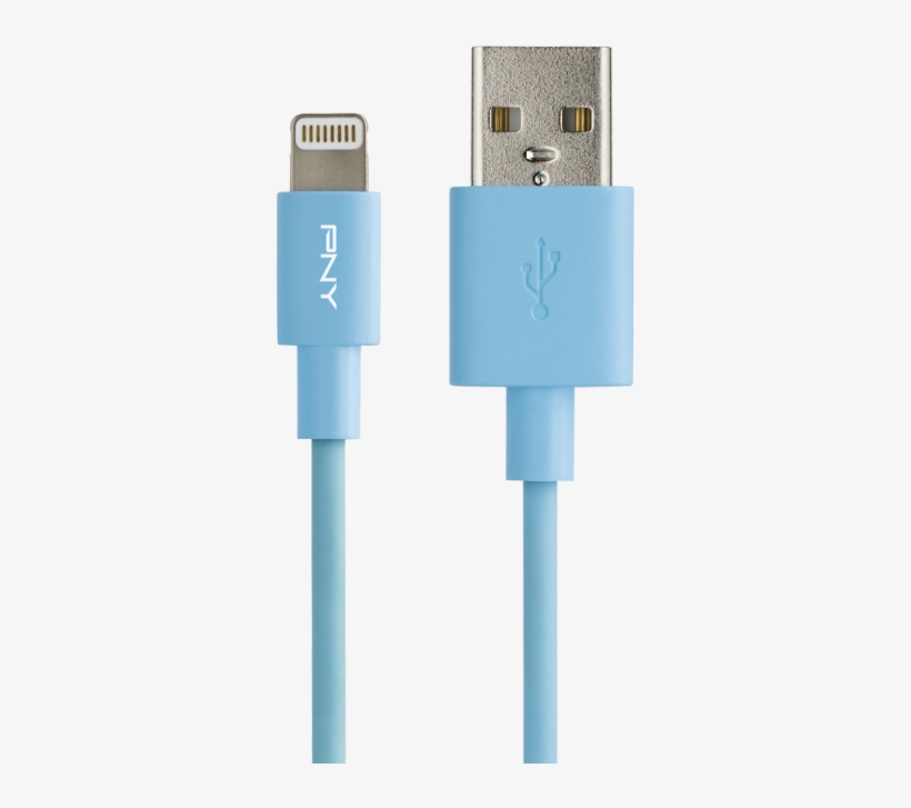 /data/products/article Large/884 20170203114433 - Pny Charge & Sync - Lightning Cable - Blue - 1.2, transparent png download