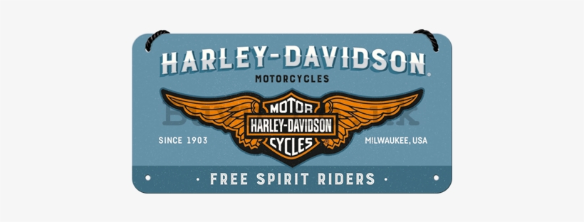 Wall Hanging Sign - Harley Davidson - Wings Poster Print (36 X 12), transparent png download