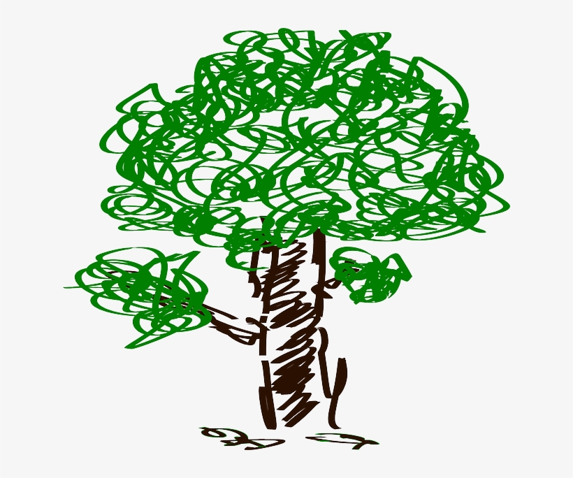 Tree, Free, Abstract, Chalk, Charcoal - Tree Clip Art, transparent png download