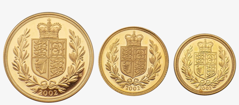 Pre-owned 2002 Uk 'shield' Double, Full & Half Sovereign - Coin, transparent png download