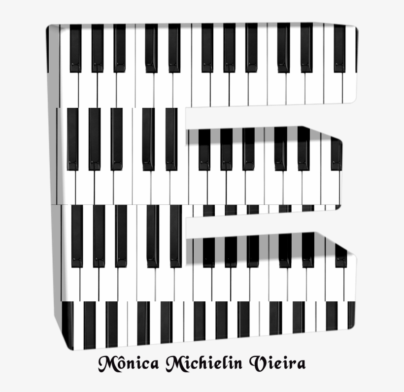 Alfabeto Teclas Do Piano Em 3d Png - Alfabeto Em Forma De Teclado Musical Png, transparent png download