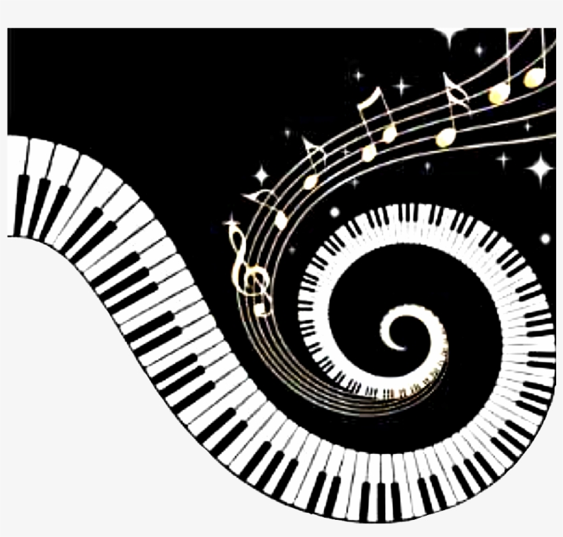 #notes #music #music Notes #pianokeys #natnat7w #freetoedit - Piano Keys And Music Notes, transparent png download