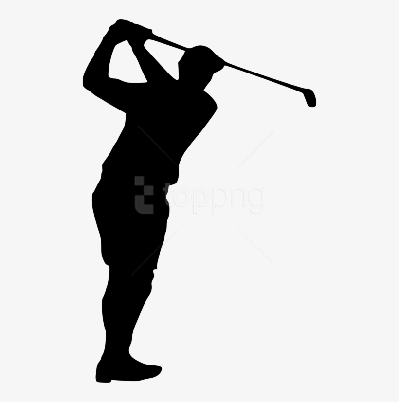 Free Png Golfer Silhouette Png - Golfer Silhouette Png Free, transparent png download