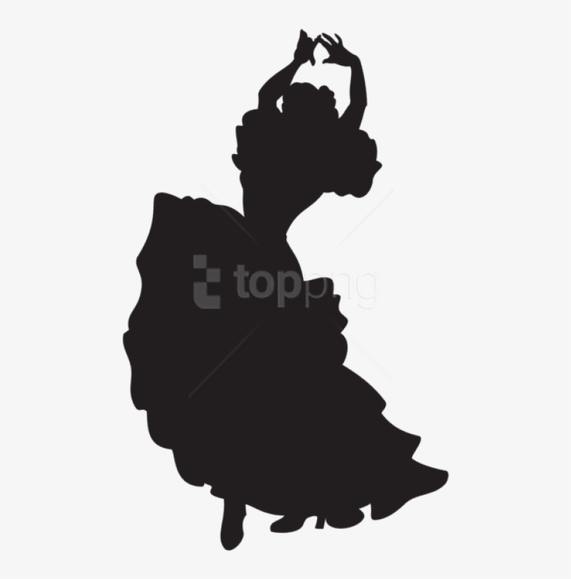 Free Png Spanish Dancer Silhouette Png - Spanish Female Dancer Silhouette Transparent Background, transparent png download