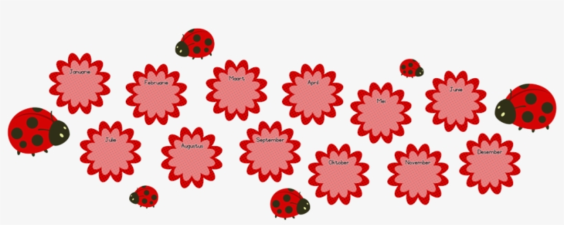 Picture Of Ladybugs Flowers Birthday Banner For Class, transparent png download