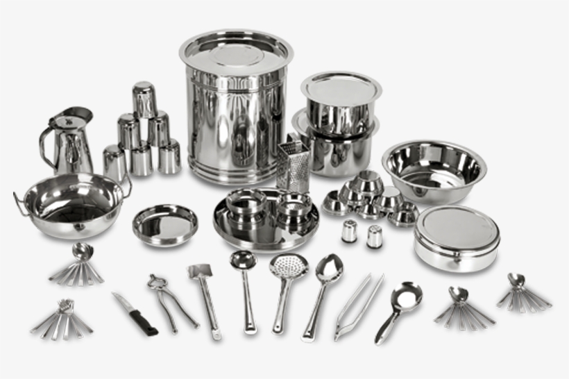 80 Pcs Kitchen Set With Bucket Or Drum For Six Persons - Portafilter, transparent png download