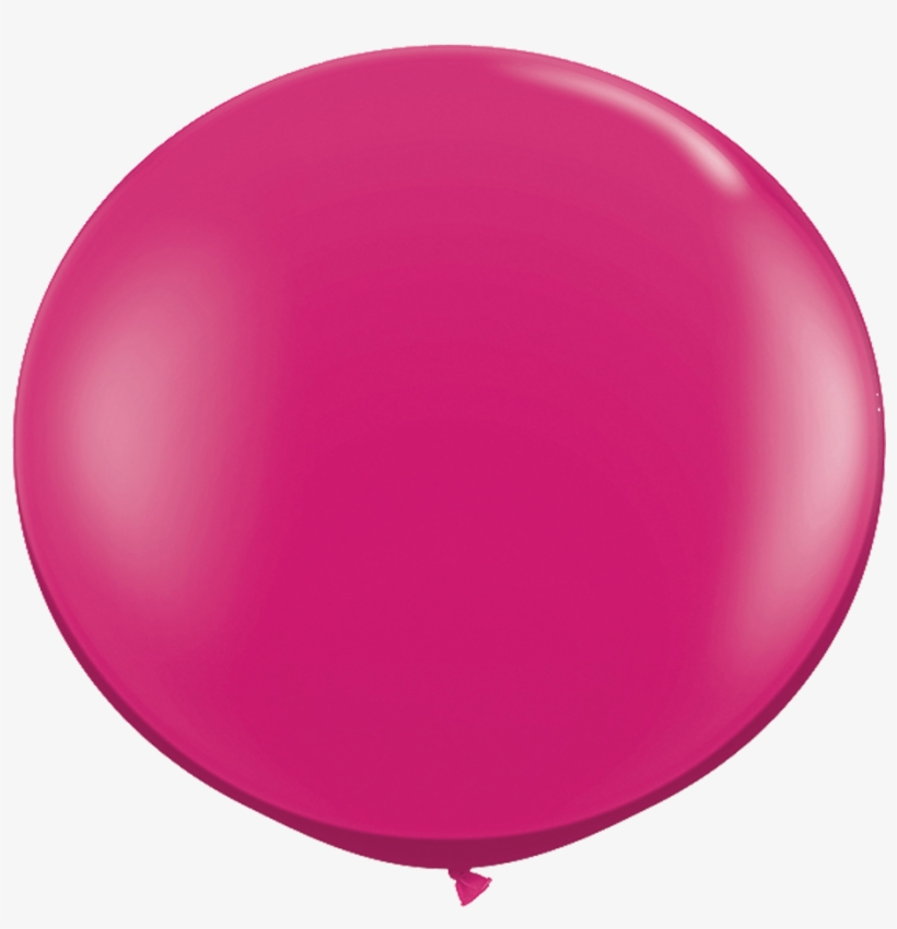 36" Extra Large Round Latex Balloon - Hot Pink Latex Balloon, transparent png download