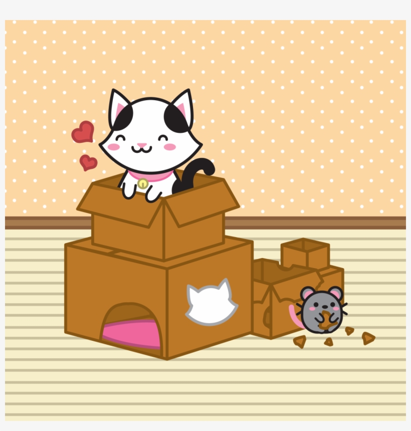 ฅ ฅ ♡♡ Japanese Cat, Neko Atsume, Pattern - Cartoon, transparent png download