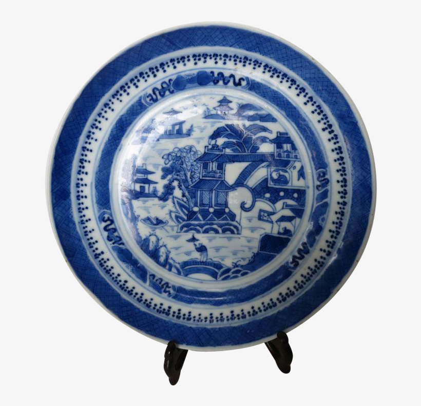Antique Chinese Plate Blue White Decorative Kangxi - Blue And White Porcelain, transparent png download