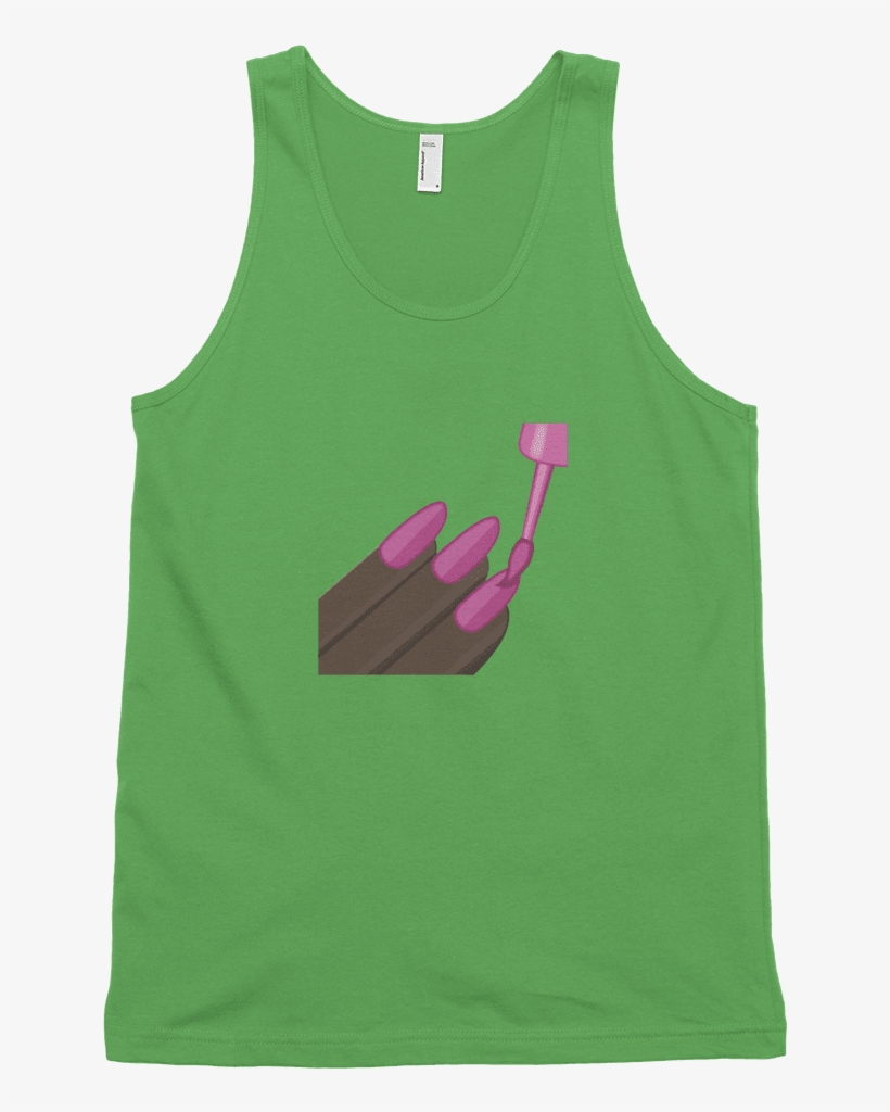 Dark Nail Polish Emoji Tank Top Swish Embassy - Active Tank, transparent png download