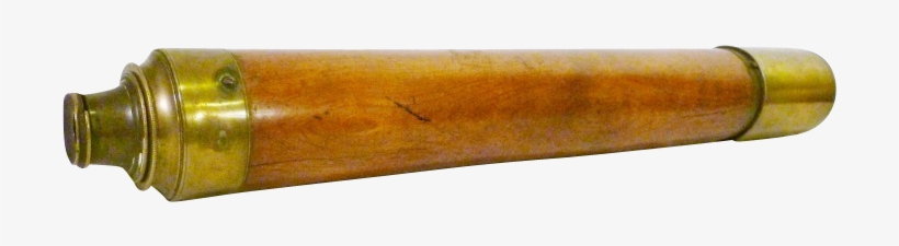 Nautical Telescope Antique Wood And Brass Dolland, - Rifle, transparent png download