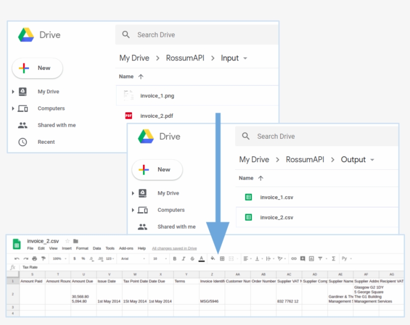 How To Automatically Read Data From Invoices Using - Example Of Starred In Google Drive, transparent png download
