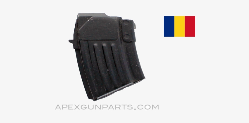 Ak-47 Magazine, 5rd Steel Double Stack, Romanian, Blued, - Leather, transparent png download