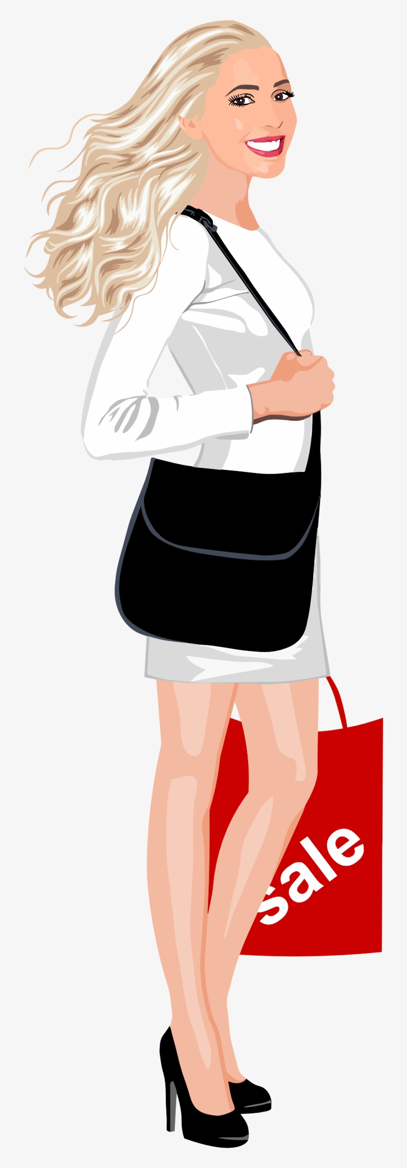 This Free Icons Png Design Of Realistic Shopping Woman, transparent png download