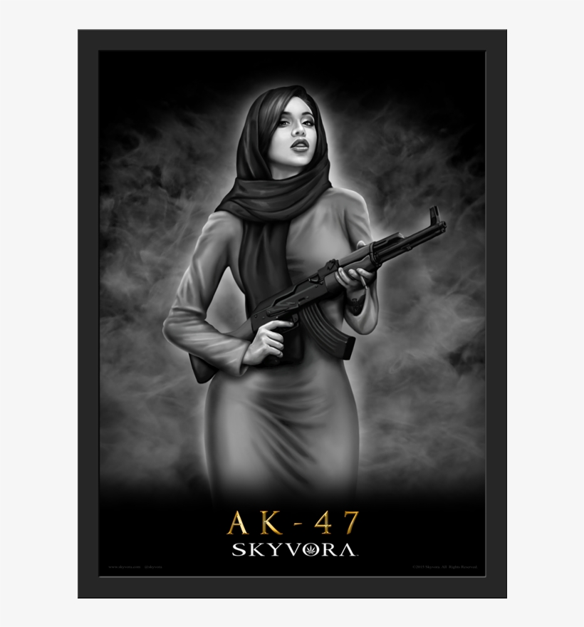 Ak-47 Framed Poster - Poster, transparent png download