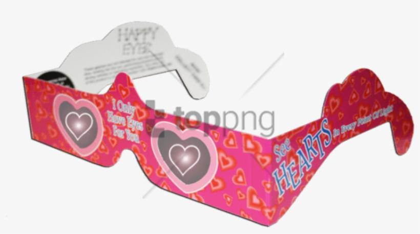 Free Png Heart Happy Eyes Holographic Lens Glasses - Magic Glasses, transparent png download