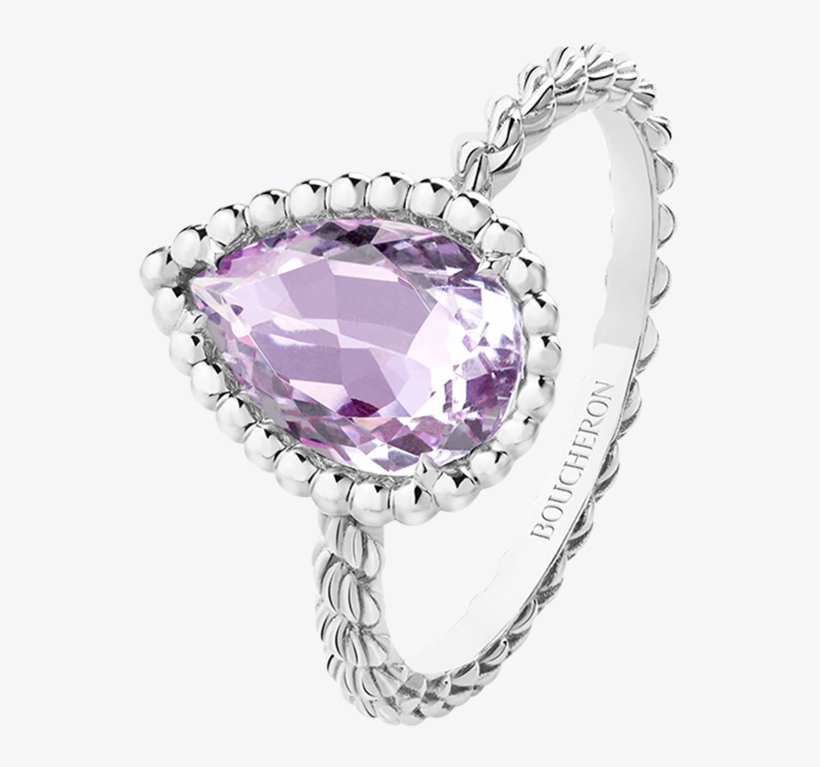 Teardrop Shaped Amethyst Ring, transparent png download