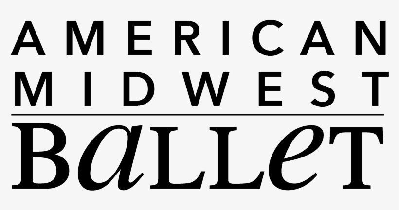 American Midwest Ballet Logo Transparent - Black-and-white, transparent png download