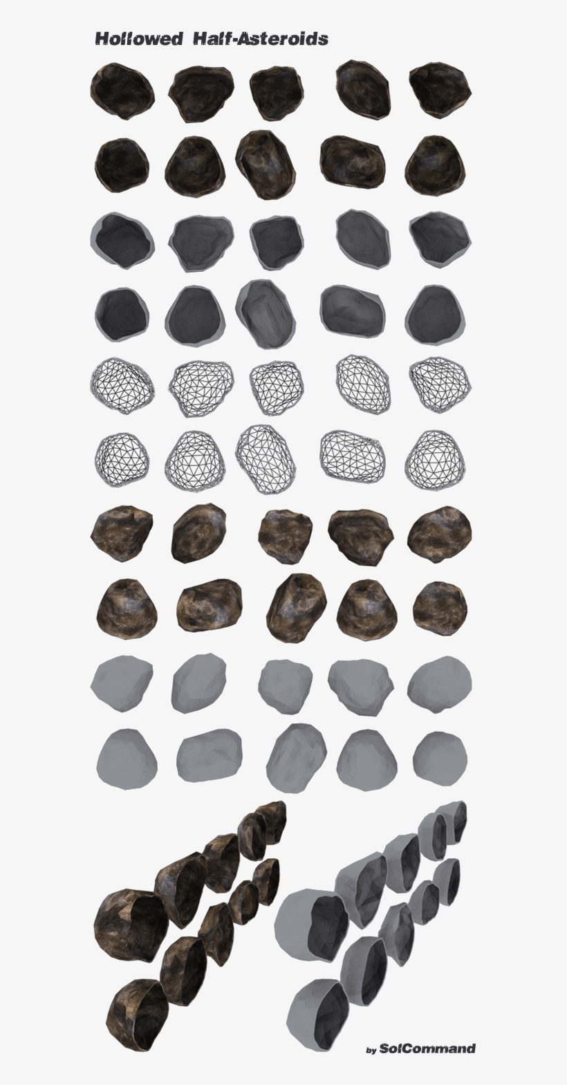 Hollow Half-asteroids Set - Walton On Thames 1980s, transparent png download
