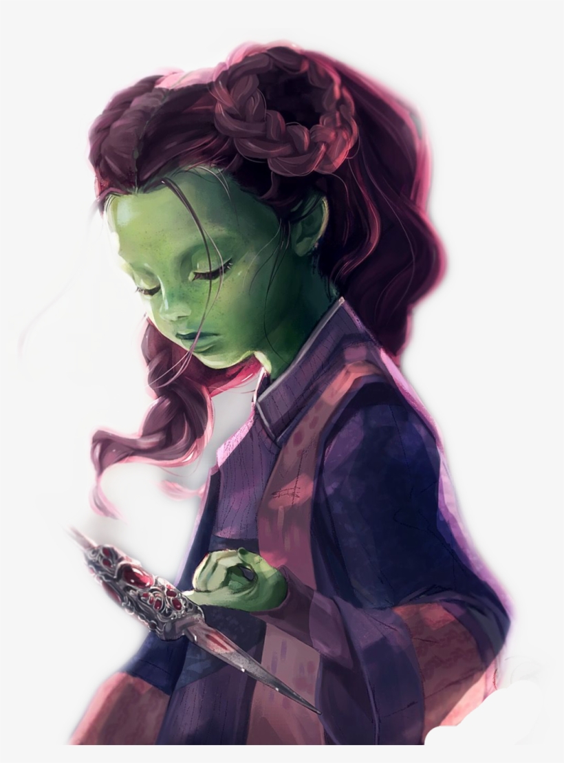 Gamora Sticker - Draw Infinity War Gamora, transparent png download