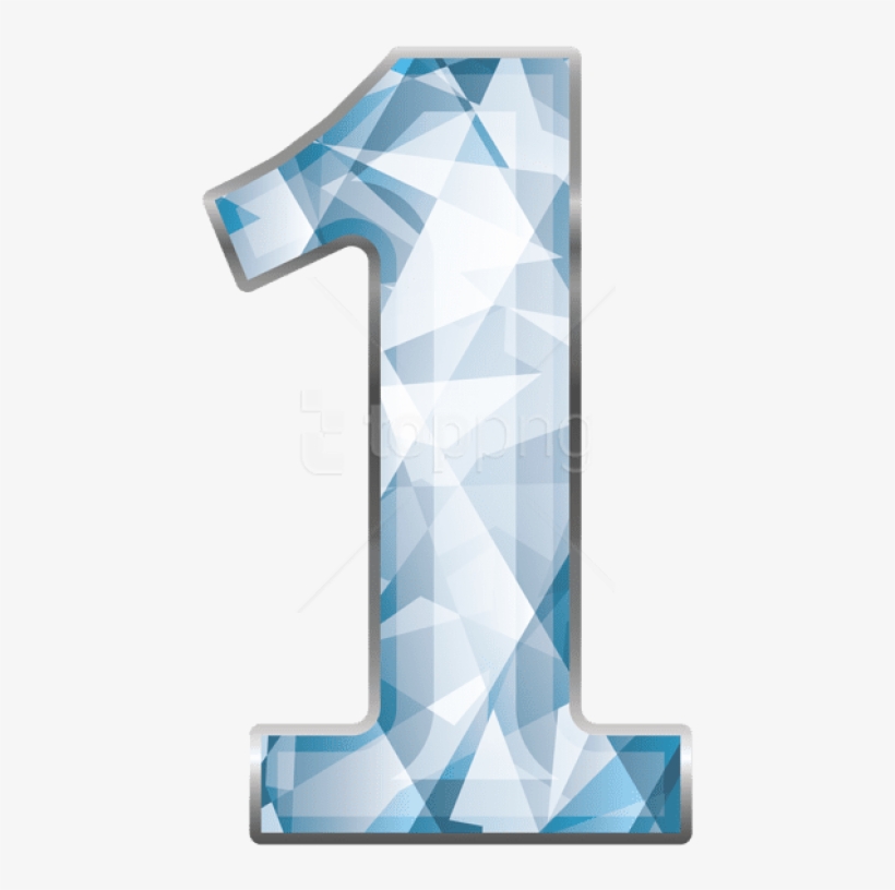 Crystal Number One Png - Crystal Numbers Png, transparent png download