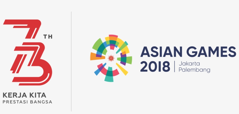 Logo Hut Ri Ke-73 Dan Asian Games - Asian Games 2018 Png, transparent png download