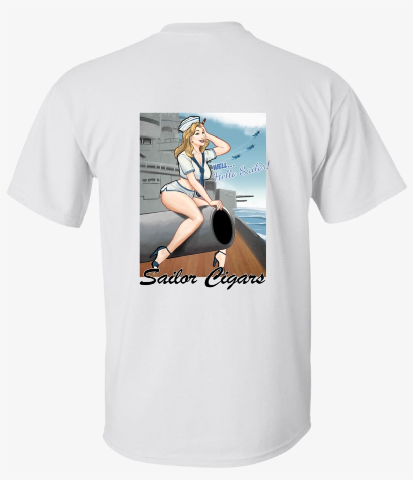 Sailor Cigars Ultra Cotton T-shirt Battleship Pinup - T-shirt, transparent png download