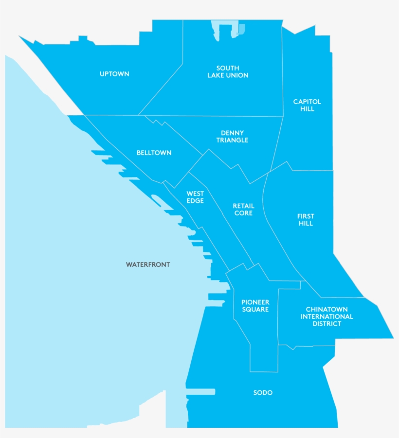 Sod Neighborhood Map - Downtown Seattle Map Png, transparent png download
