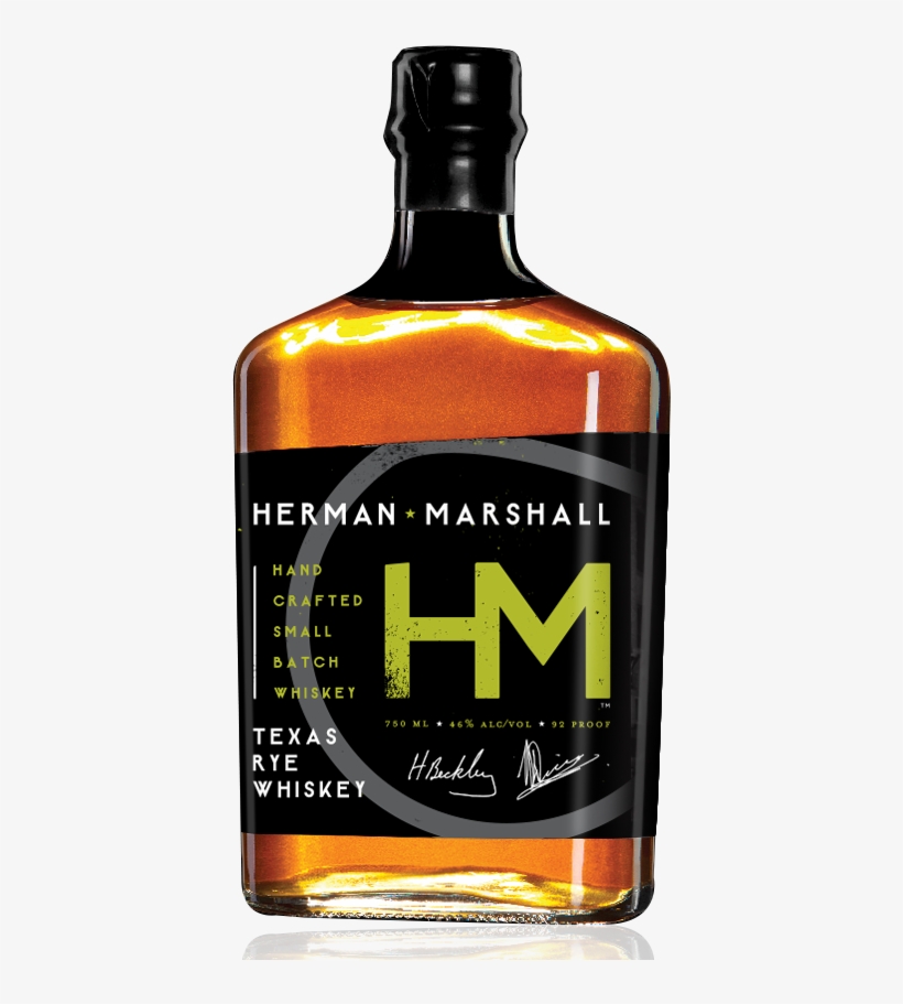 Herman Rye Whiskey Bottle - Herman Marshall Texas Rye Whiskey, transparent png download