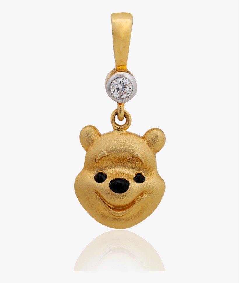 Adorable Gold Teddy Bear Pendant - Pendant, transparent png download