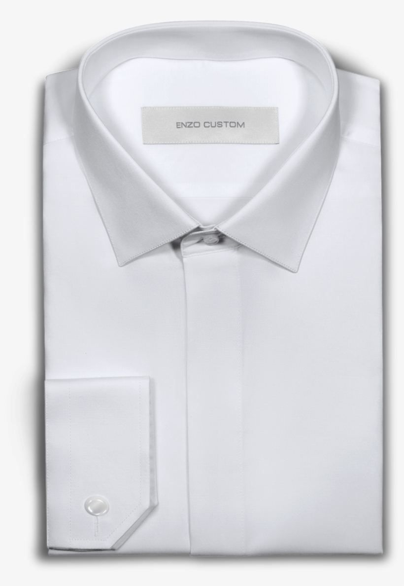 Solid White Formal Shirt - Formal Wear, transparent png download