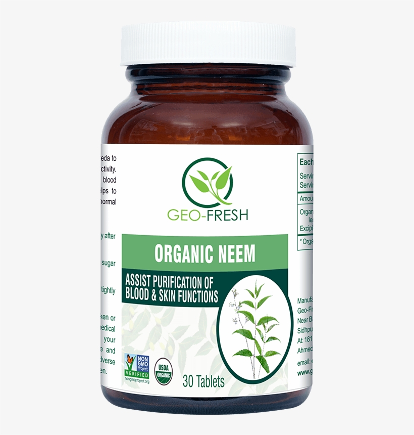Organic Neem Tablet - Geo Fresh Organic Ashwagandha 750mg Tablet, transparent png download