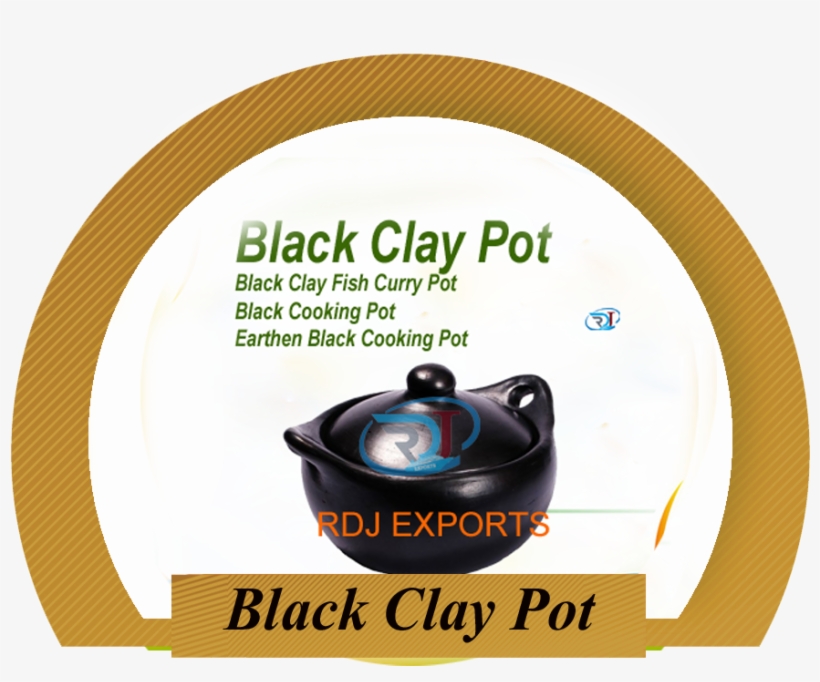 Black Clay Fish Curry Pot Black Cooking Pot Earthen - Circle, transparent png download