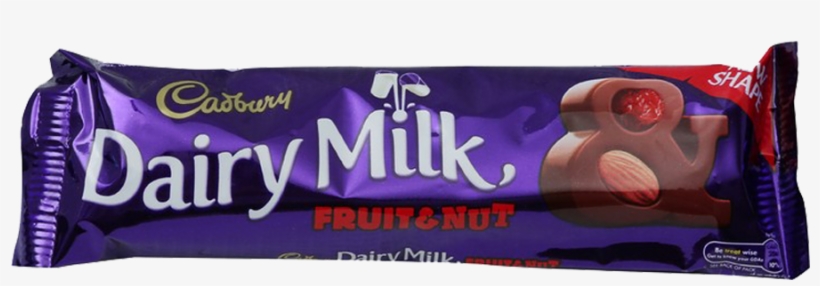 Cadbury Chocolate Dairy Milk Fruit And Nut 38 Gm - Cadbury Dairy Milk, transparent png download