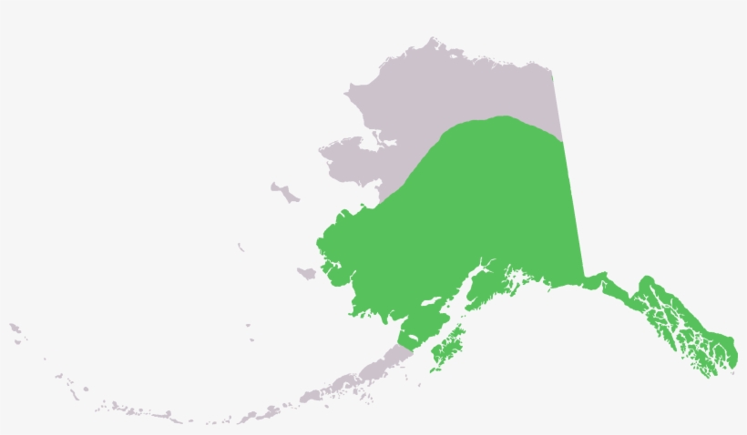 Myotis Lucifugus Range In Ak - Alaska State, transparent png download