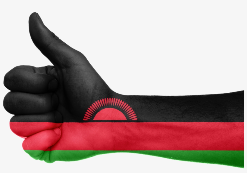 Malawi, Flag, Hand, National, Fingers, Patriotic - Malawi Warm Heart Of Africa, transparent png download