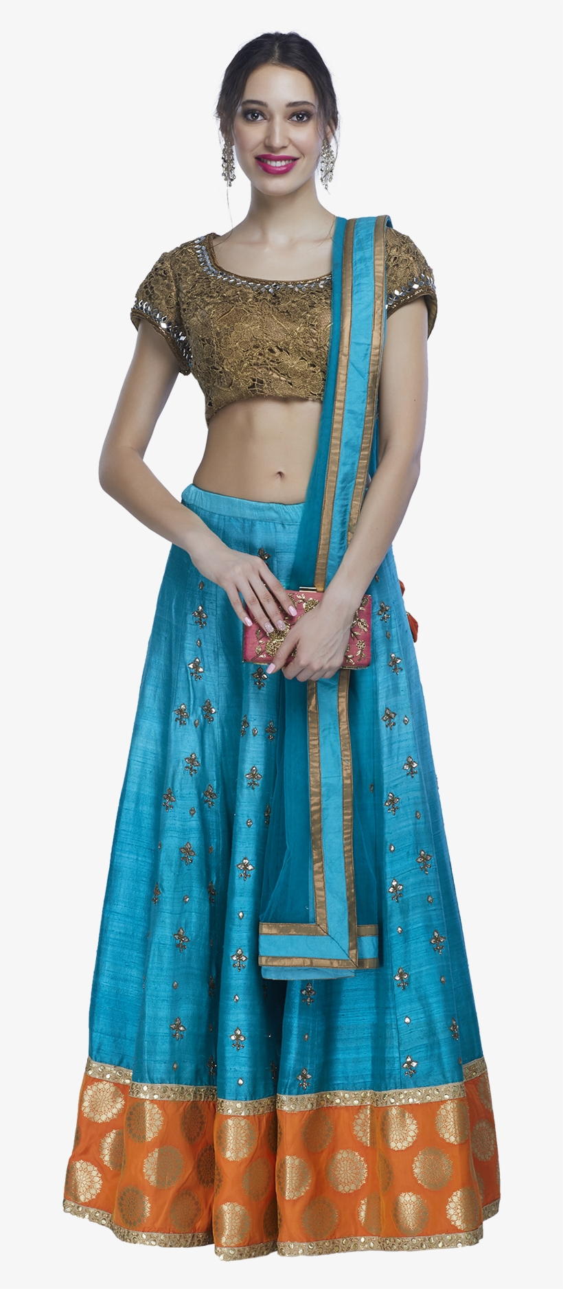 Casa 9 Turquoise Lehenga Set - Photo Shoot, transparent png download