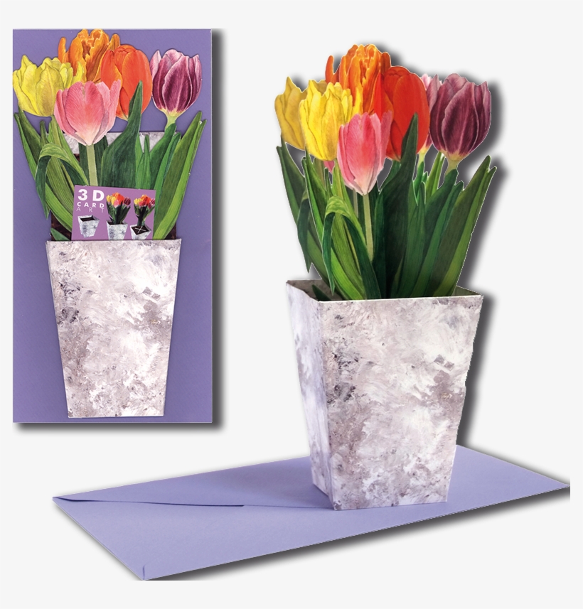 Transparent 3d Vase Flowers Png, transparent png download